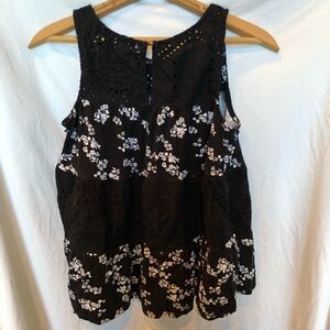 Eyeshadow Tank,  Black and white Small